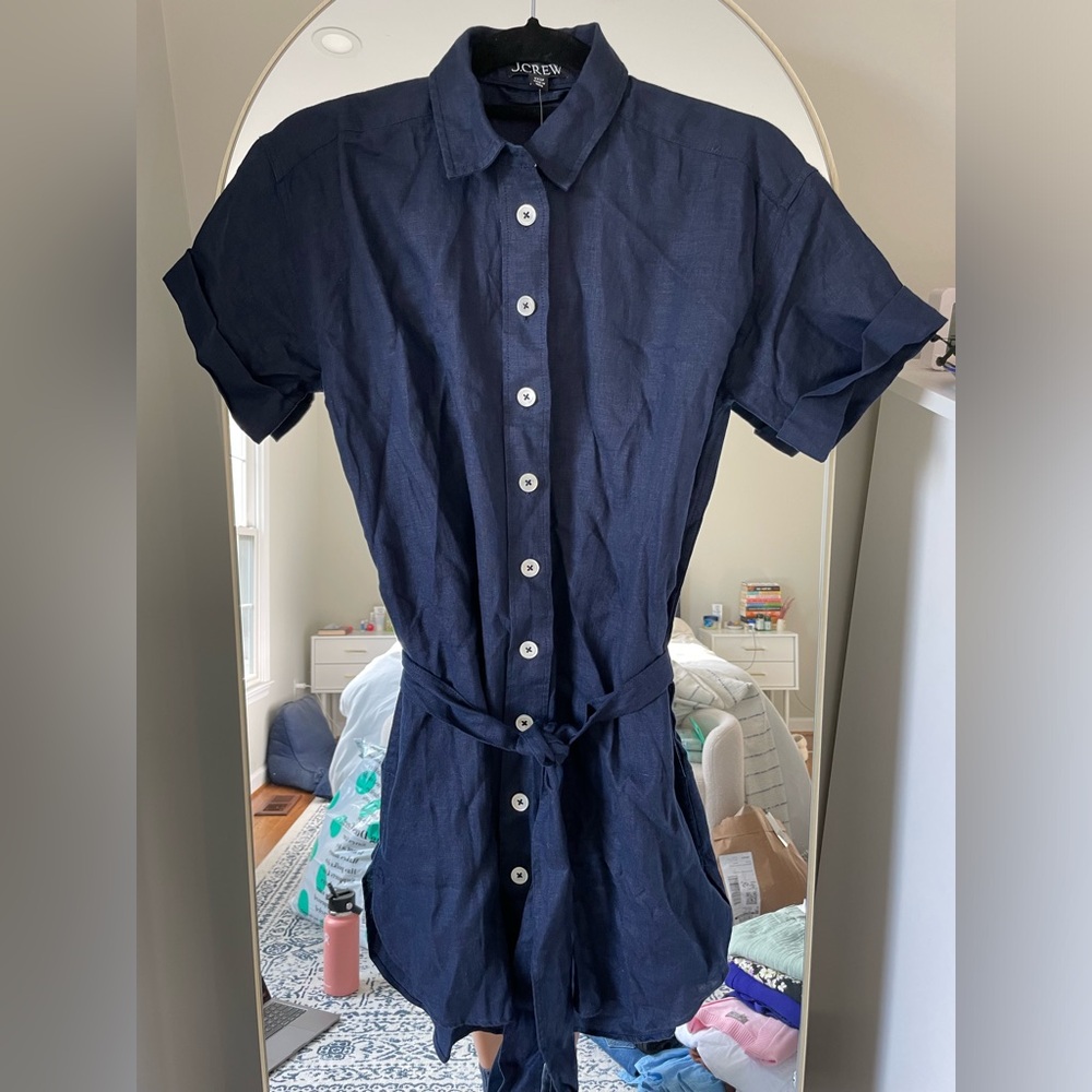J. Crew capitaine shirtdress in linen - tags intact, never worn! Size XXS petite